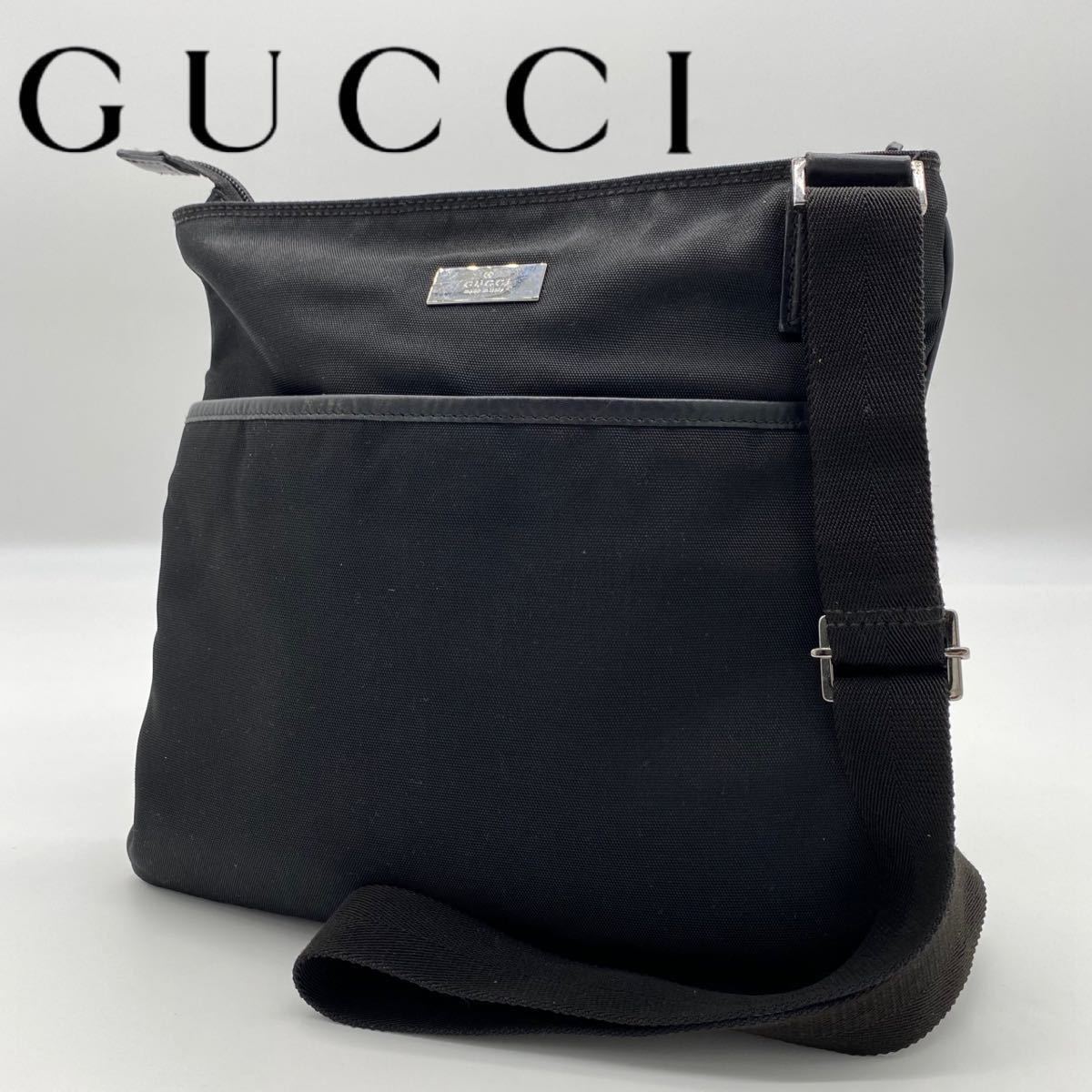 1円 『極美品』GUCCI グッチ ショルダーバッグ GG キャンバス レザー