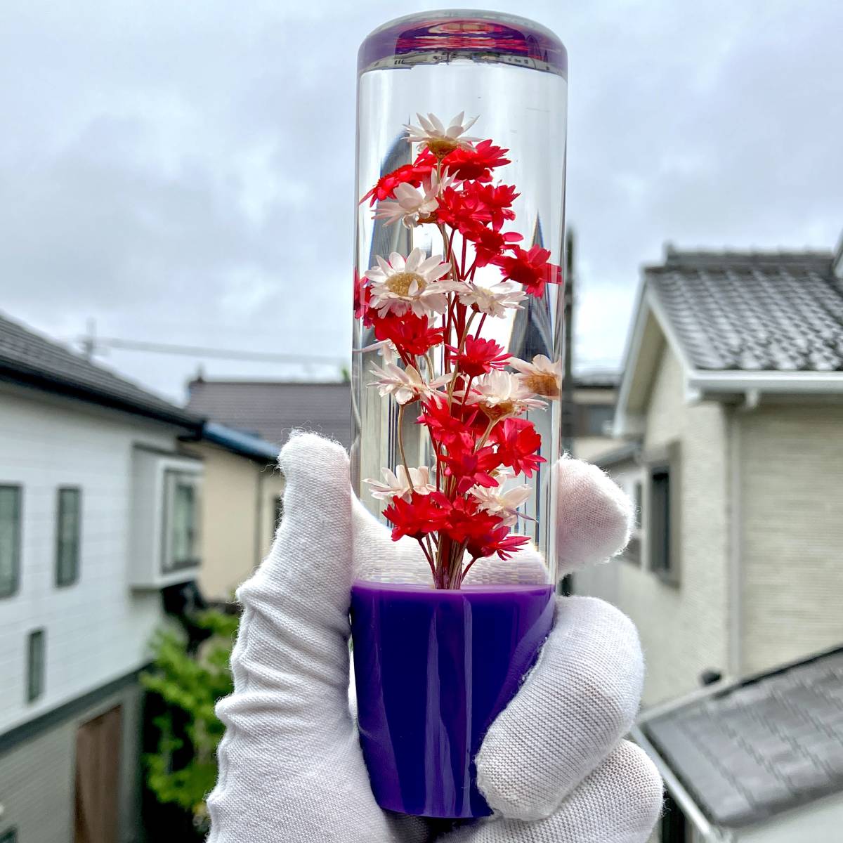 初回限定お試し価格】 水中花シフトノブ 赤 AT用 T字 mkms.ir