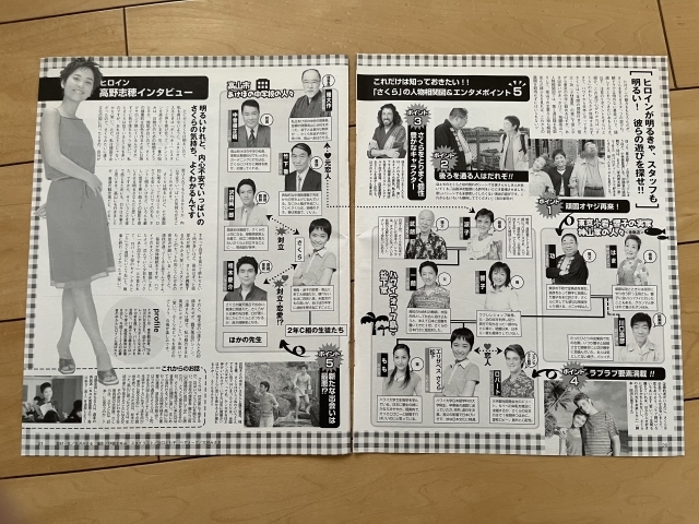 ○ 高野志穂 さくら NHK 朝ドラ 雑誌 切り抜き 3P/27664_画像2