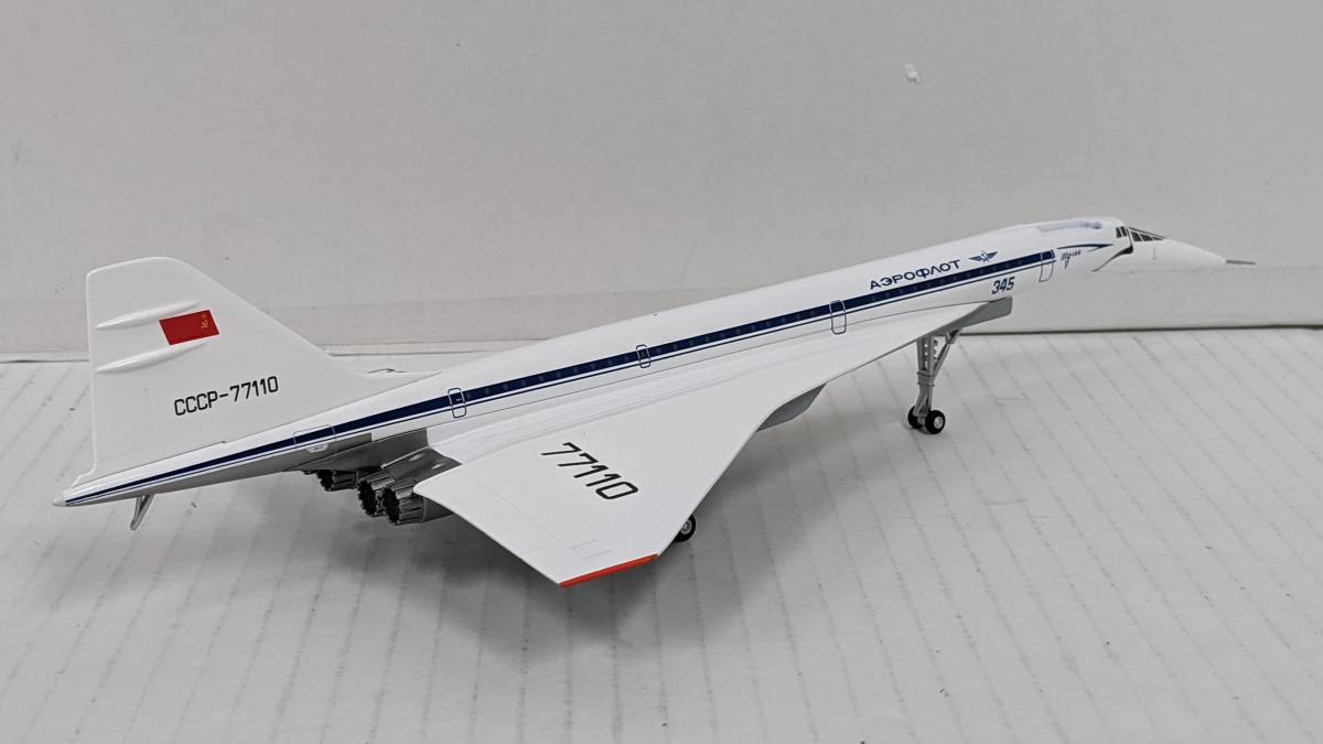 ◎中古!! 航空機 模型 herpa 【AeroflotTupolev YU-144S】1/200スケール /並良品/多少箱擦れ、小キズあり /Mc23_画像6