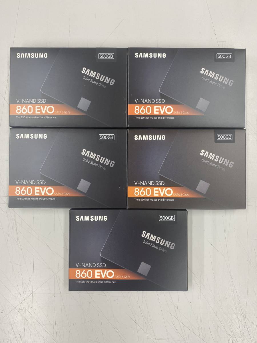 ★【 未開封品 / 156 送料無料!! 】 SAMSUNG 『 V-NAND SSD　860 EVO SATA 6Gb/s 』 500GB ［ 5個セット］★ _画像1