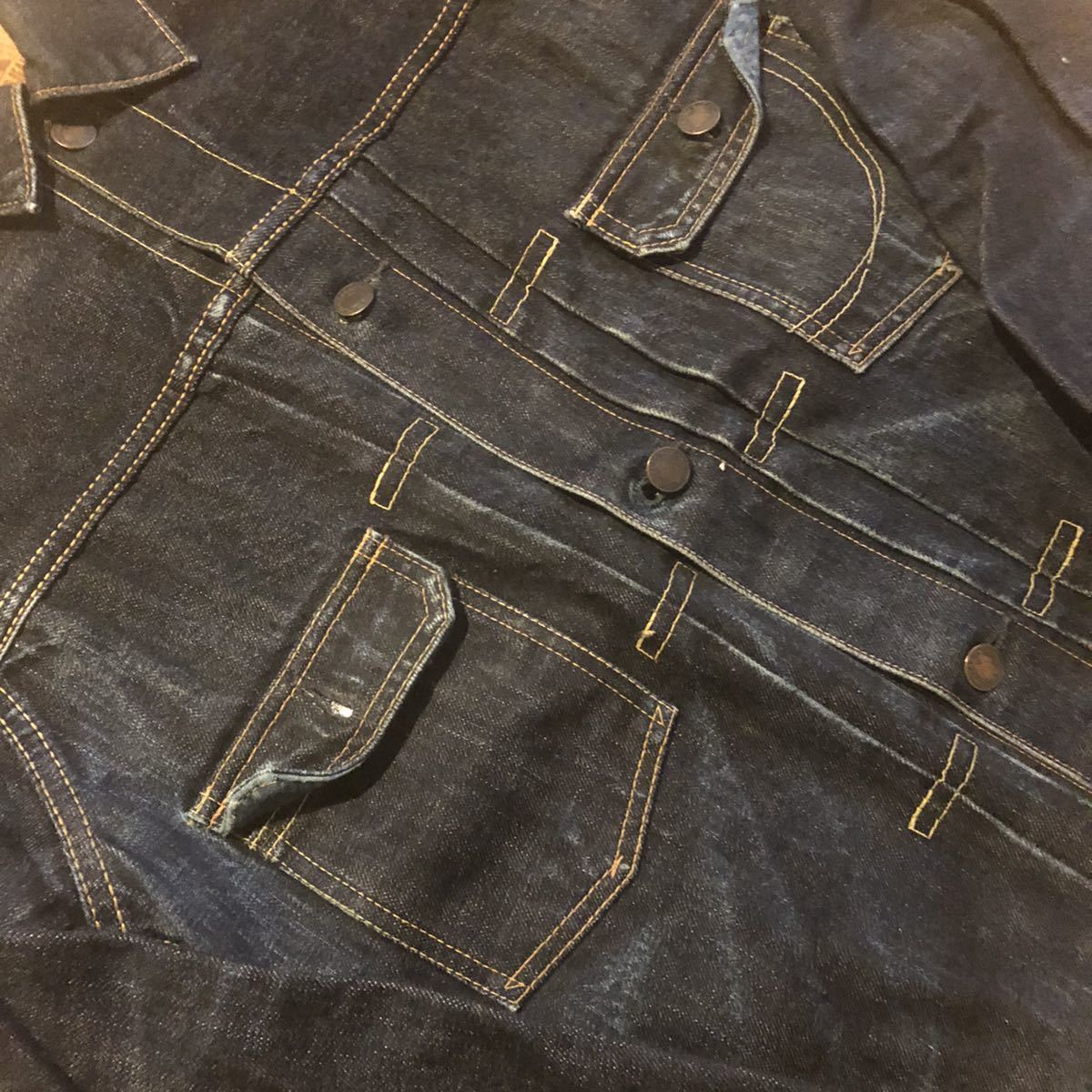 MOMOTARO JEANS 桃次郎ジーンズ MJ2103 サイズ40 程度良 ジンバブエコットン 特濃インディゴ染め デニムジャケット Gジャン 岡山デニム_画像1