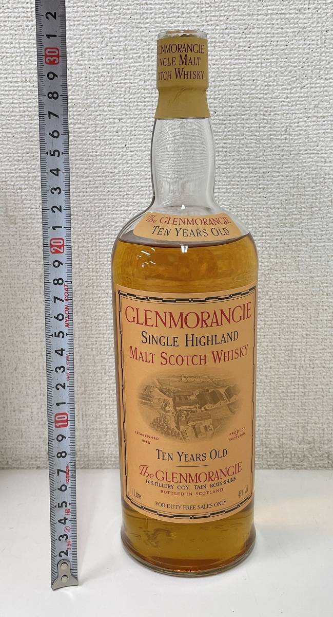 【GLENMORANGIE 10years old SINGLE HIGHLAND ウイスキー】43% ケース入り/未開栓古酒/T48182_画像2