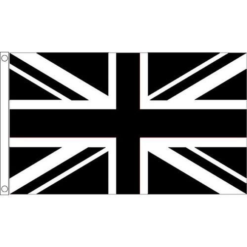 海外限定 国旗 イギリス 白黒ユニオンジャック 貴重特大フラッグ_画像1