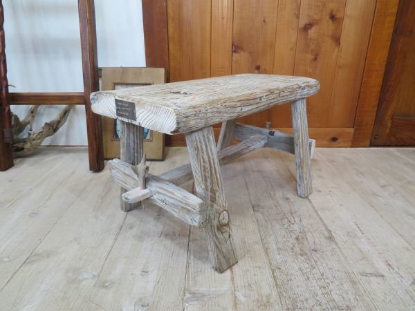 ハンドメイド/流木アート】 ウッドベンチ 約60.0×29.0×h35.0cm 検索用