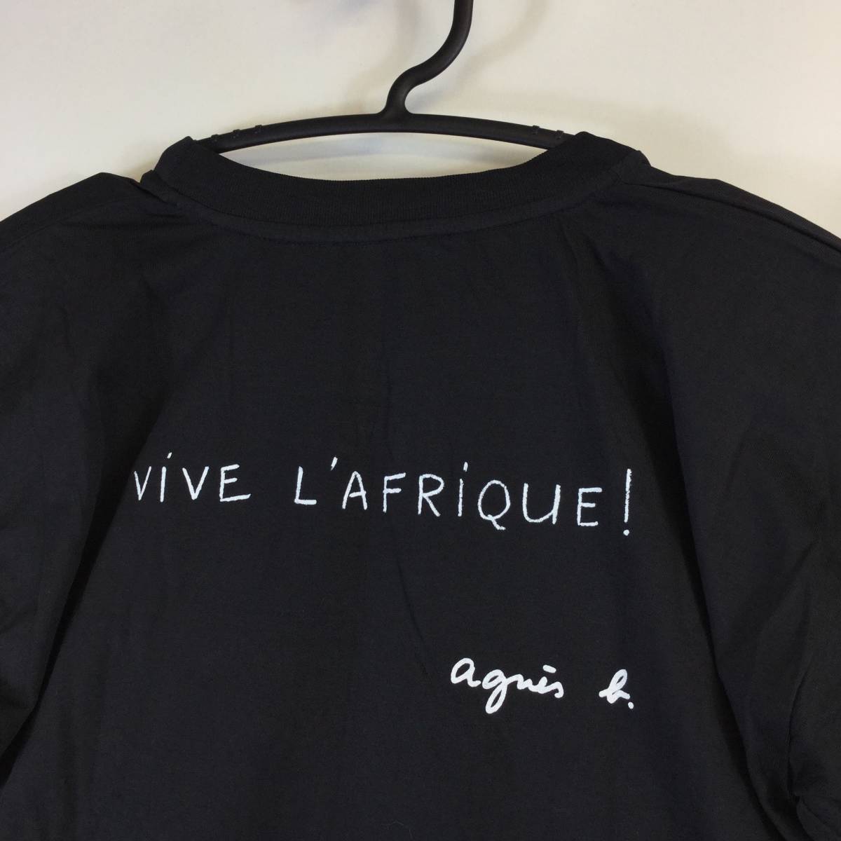 デッドストック フランス製 agnes b アニエスベー コットンTシャツ ブラック Lサイズ