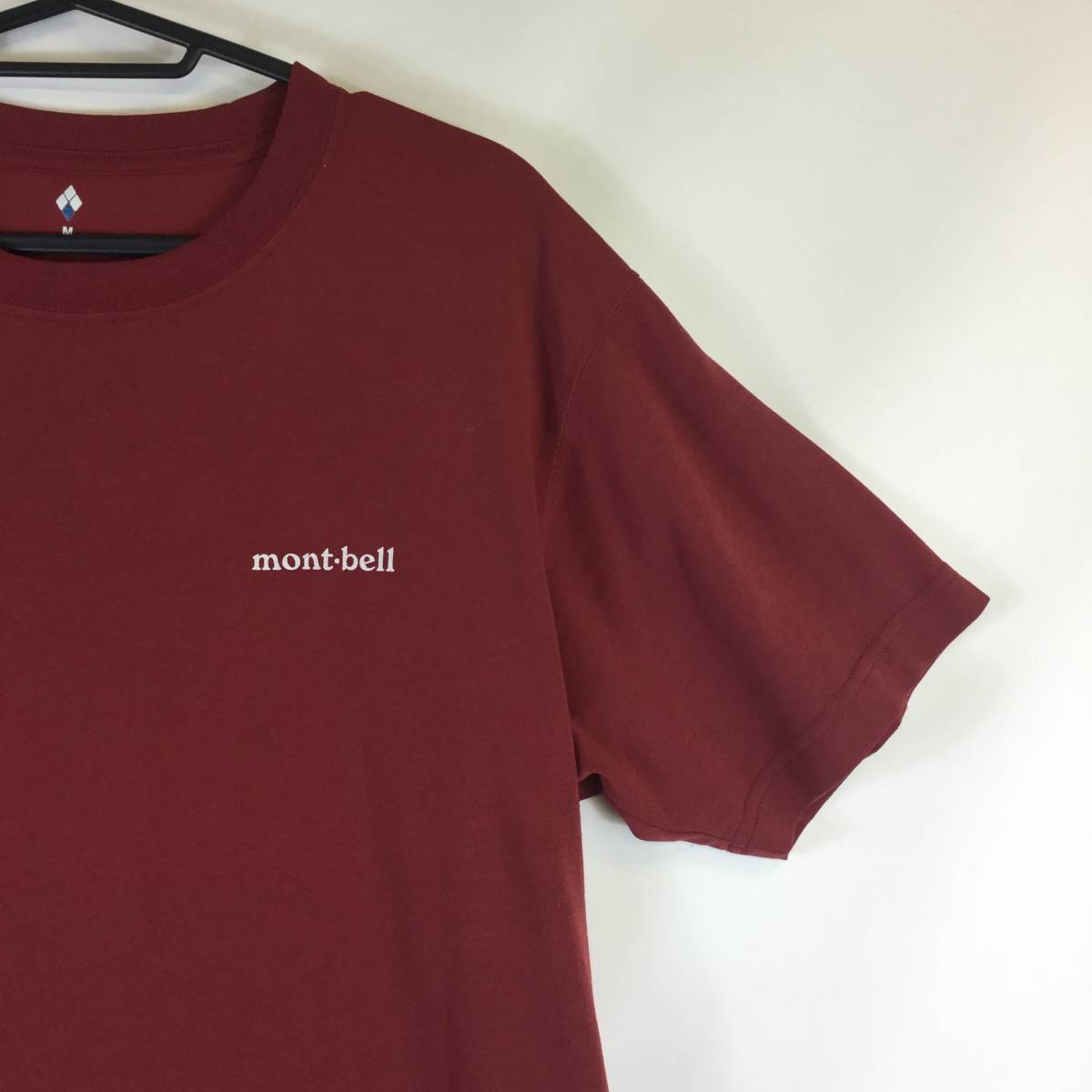 モンベル Mont-bell WIC.T ワンポイントロゴTシャツ Men's Mサイズ 鹿児島 桜島 1114110 ご当地 ワインレッド