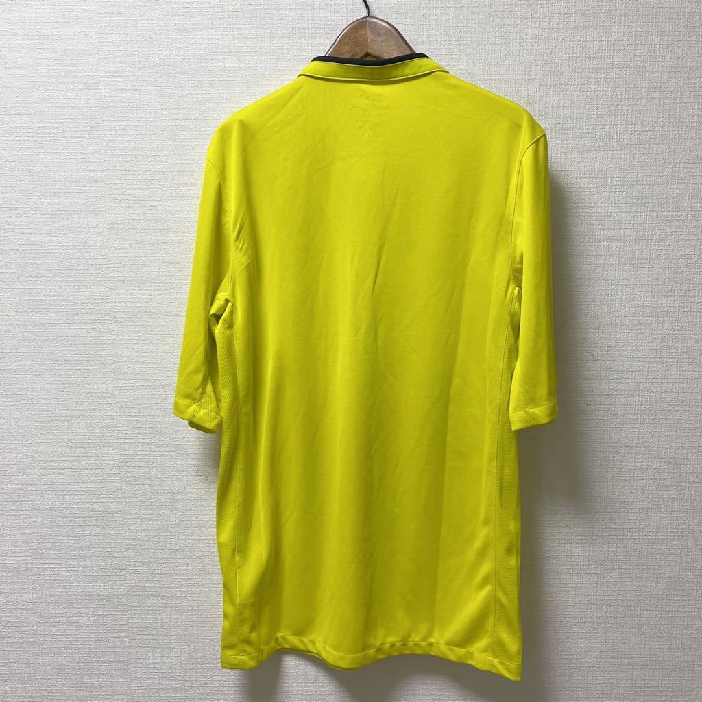 NIKE Nike short sleeves shirt polo-shirt S size yellow polyester largish 