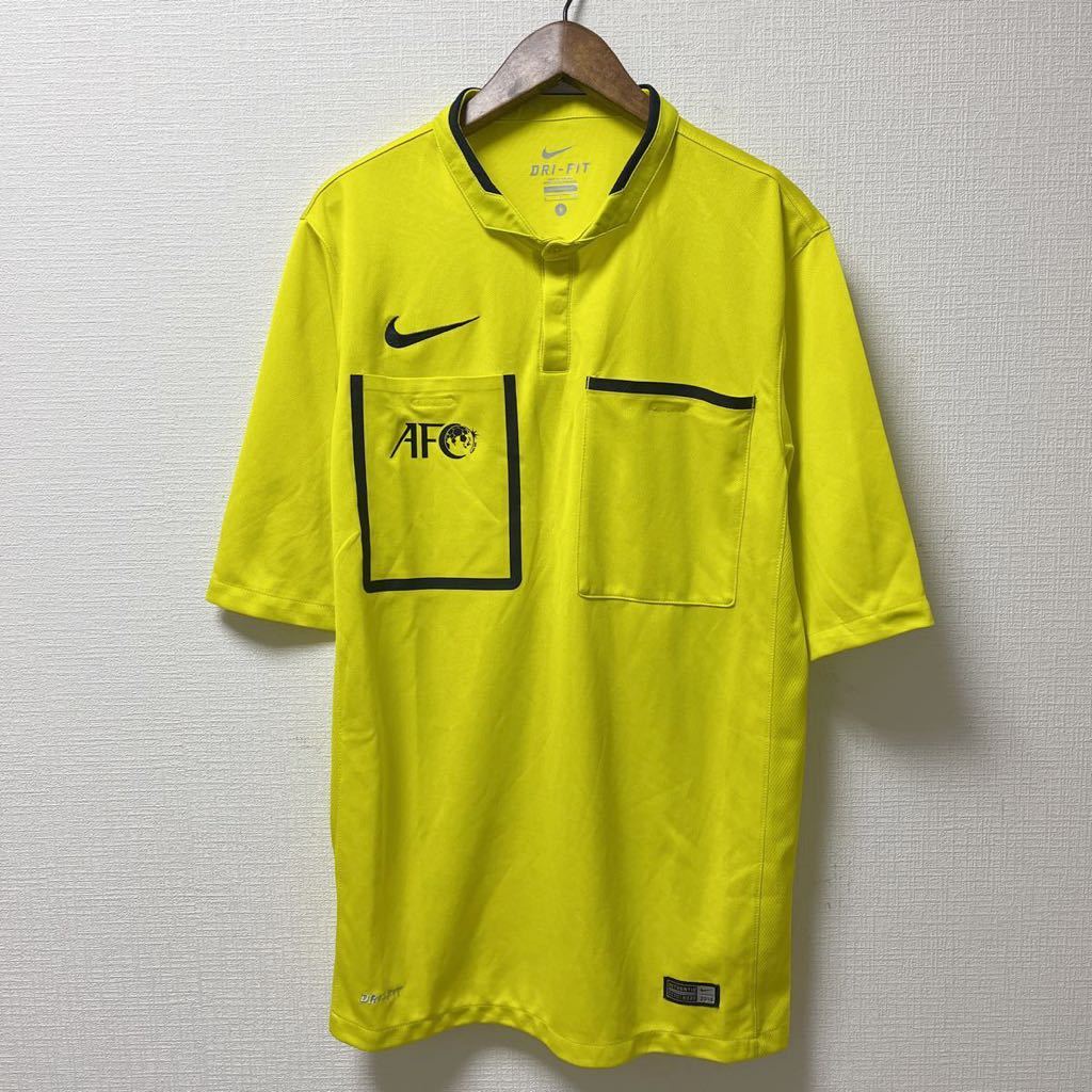 NIKE Nike short sleeves shirt polo-shirt S size yellow polyester largish 
