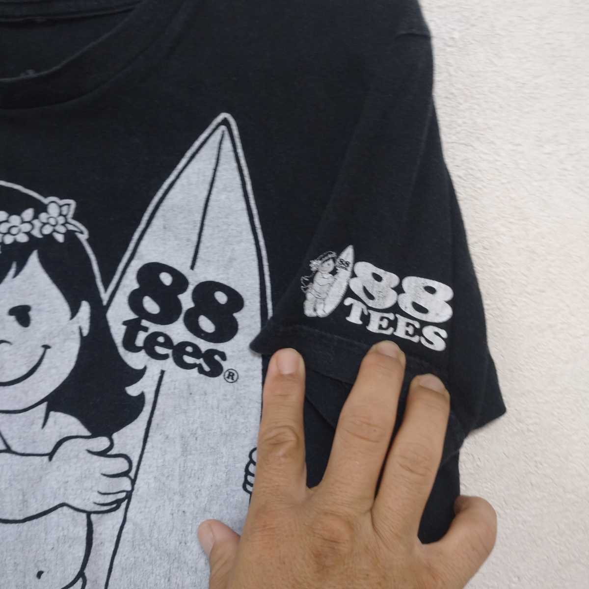 ハワイ 88Tees ロゴプリント Tシャツ 黒 S_画像3