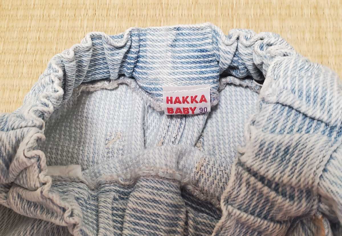 ★HAKKA（ハッカ）デニムショートパンツ【ストライプ柄・90cm】