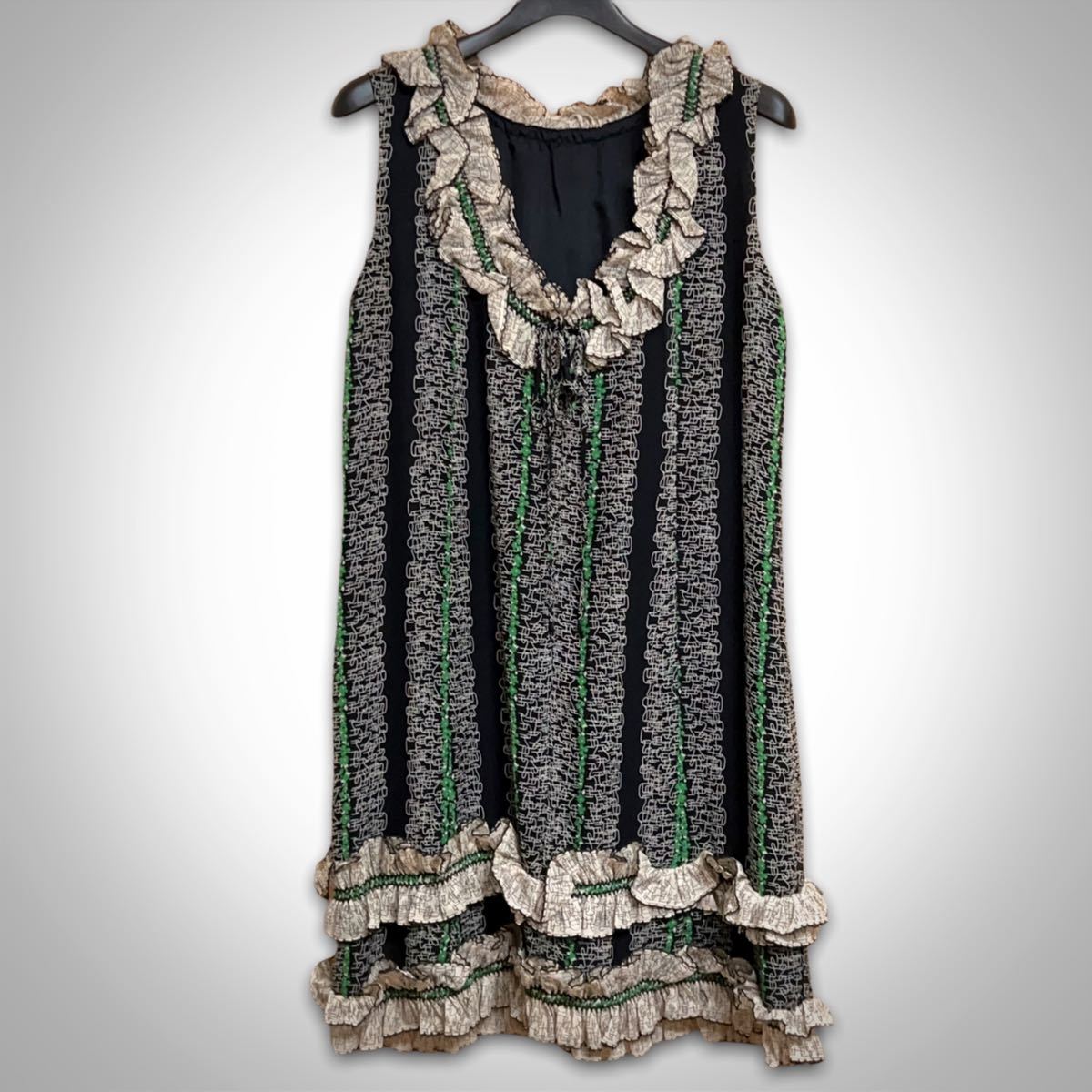 美品 ANNASUI アナスイ シルク100% ワンピース 花柄 サイズ2 M - 通販