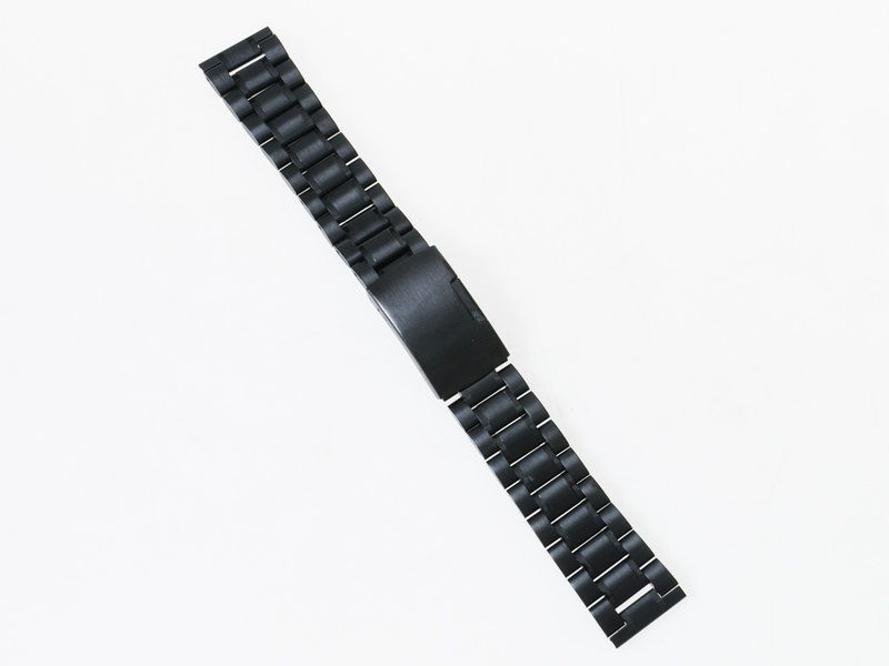 汎用 ステンレス製 腕時計 ベルト ブレスレット バンド Dバックル 交換用 20MM#ブラック_画像1