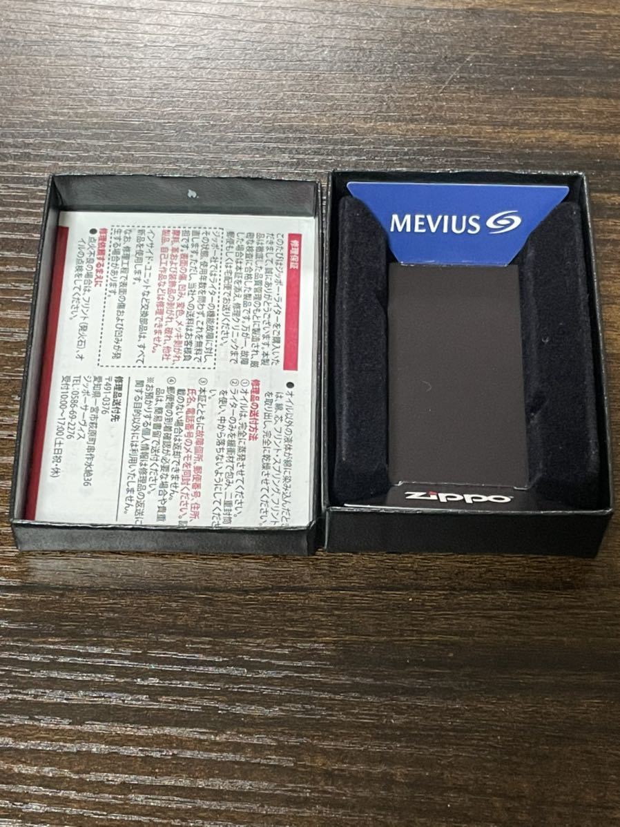 zippo MEVIUS Armor Case 限定品 メビウス 2018年製 前面深彫刻印 アーマー スリム デットストック ケース 保証書 当選通知書_画像7