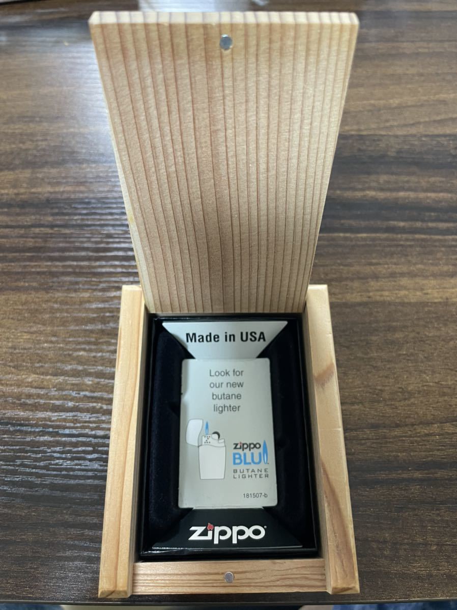 zippo MEVIUS JT NIPPON 限定品 メビウス 2012年製 2面刻印 タバコ銘柄 デットストック シルバーインナー 同年代  2012年製 専用木箱 保証書