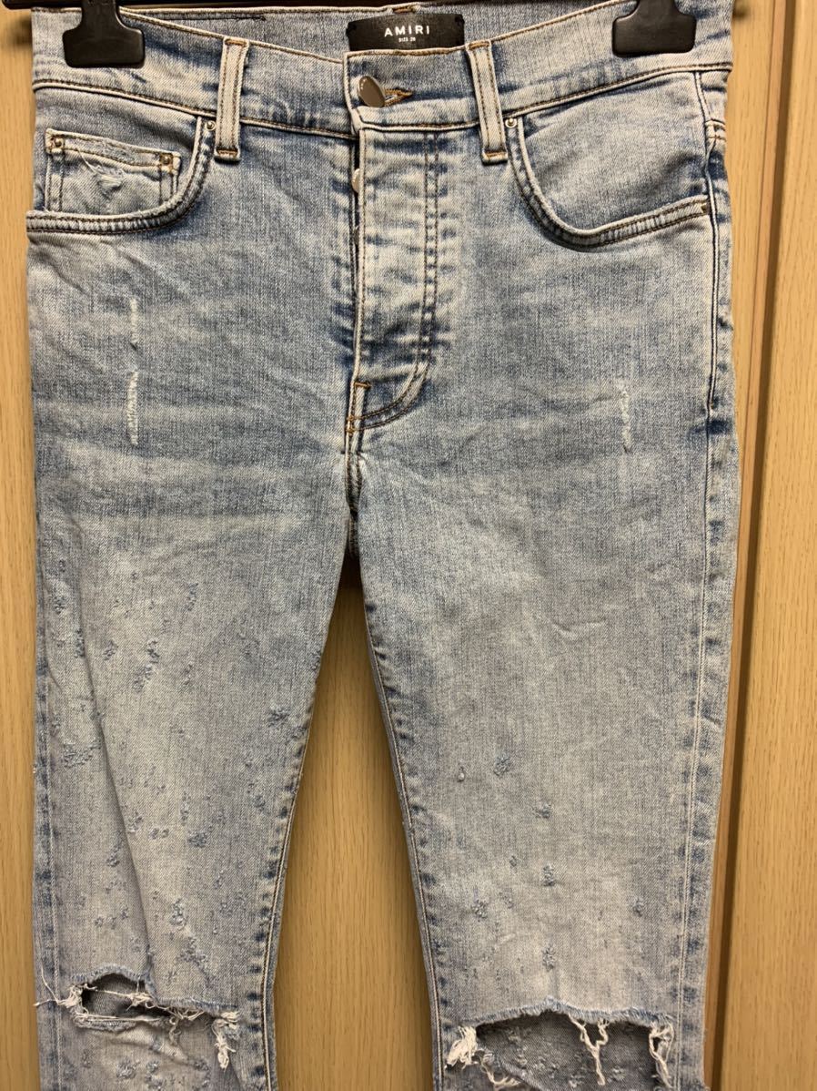 国内正規 AMIRI アミリ ショットガン加工 ニークラッシュ ダメージ