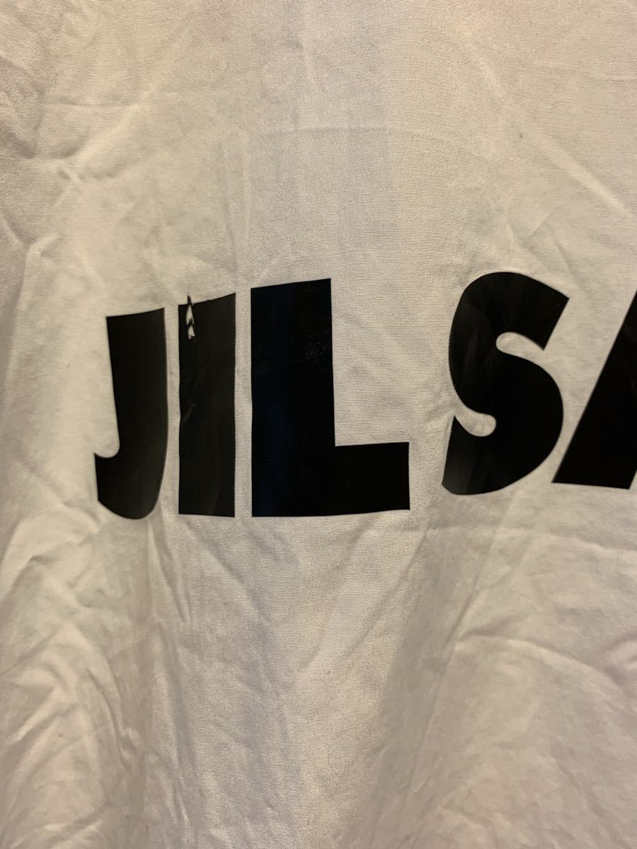 国内正規 19SS JIL SANDER ジルサンダー オーバーサイズ ドロップショルダーボックスシルエット 切替 ロゴ Tシャツ S JSUO705060 MO247608A