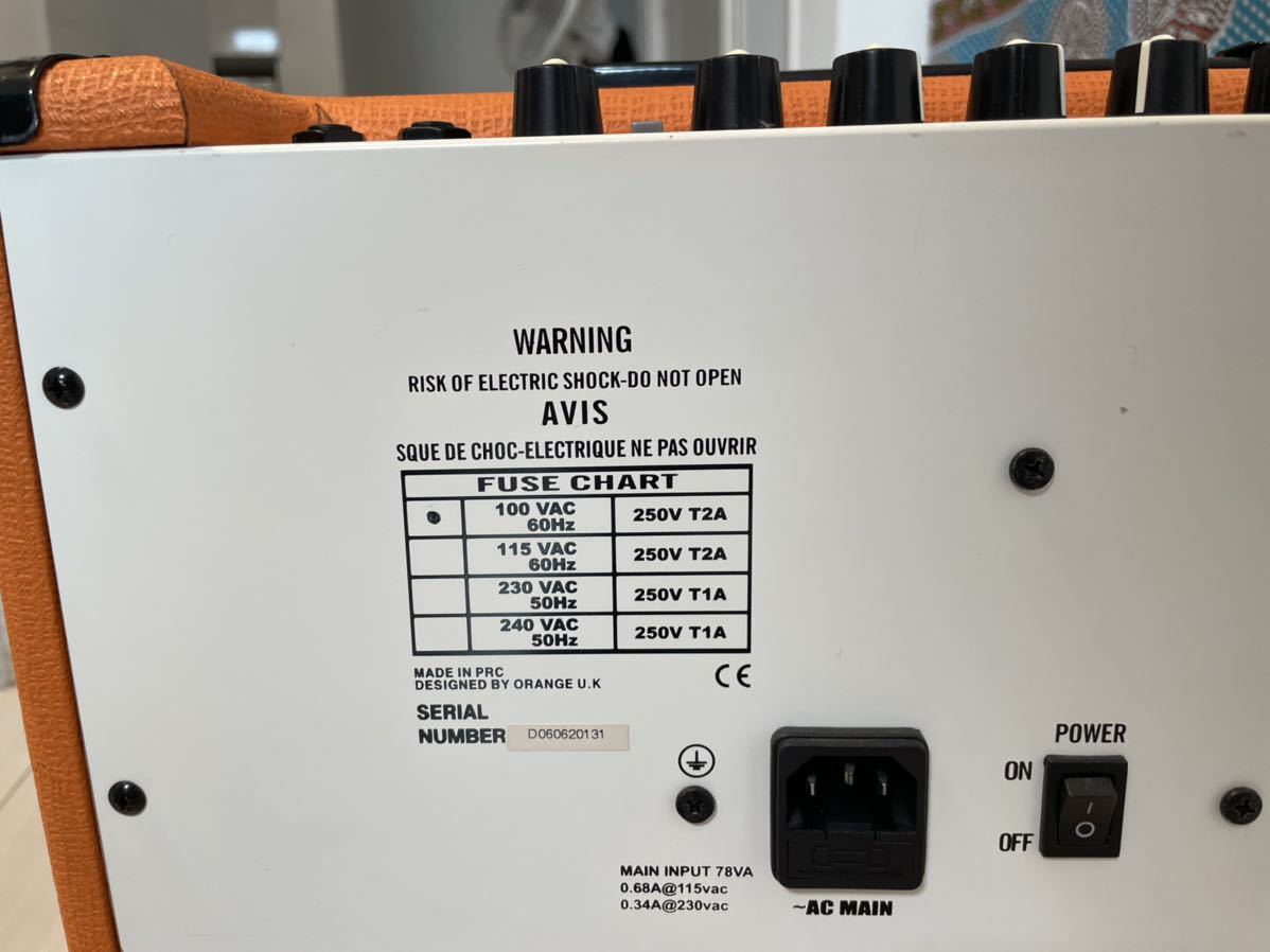 ORANGE ギターアンプ クラッシュcr30R crush スプリングリバーブ付きトランジスター_画像7