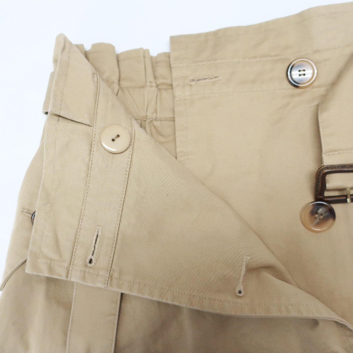RAY BEAMS Ray Beams belt design Easy tuck gya The - flair skirt 0 beige light brown lady's KA1907-122