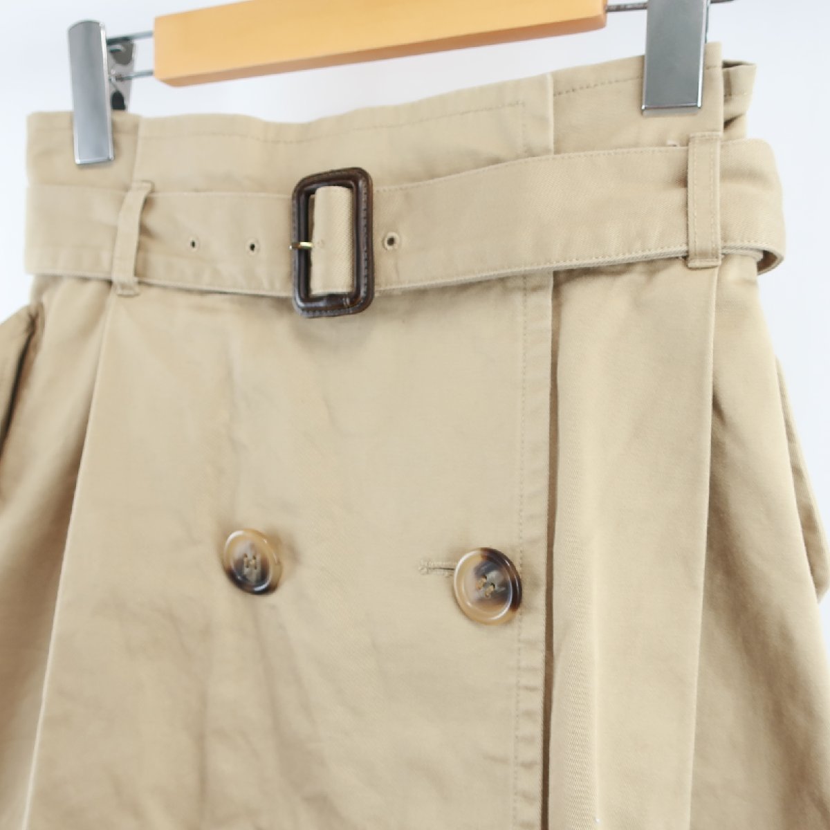 RAY BEAMS Ray Beams belt design Easy tuck gya The - flair skirt 0 beige light brown lady's KA1907-122