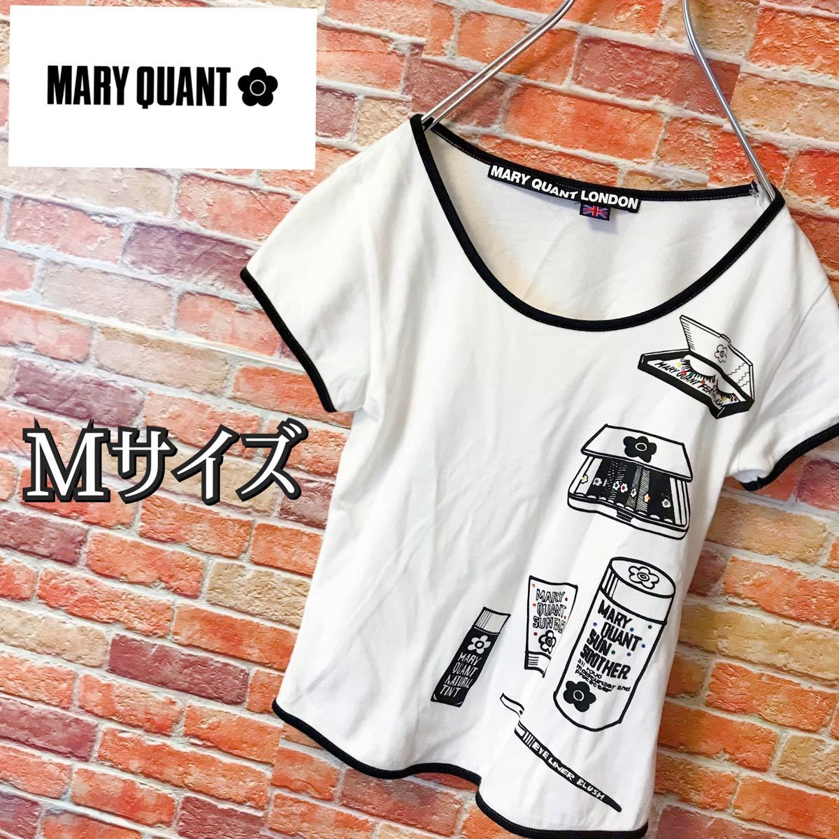 マリークワント MARY QUANT 半袖tシャツ カットソー ラインストーン｜PayPayフリマ