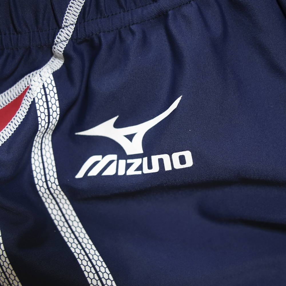 ミズノ　MIZUNO ランニング　タイツ　スパッツ　陸上　ジョギング　トレーニング メンズ 紺赤 Sサイズ 