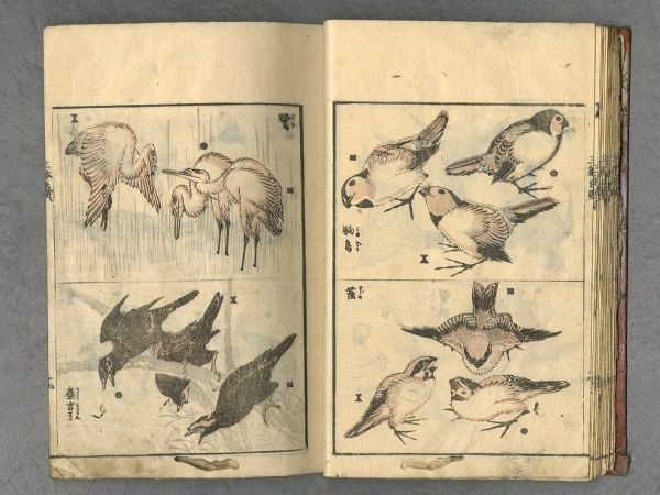 三体画譜 葛飾北斎画 稀少絵入和本 絵本 江戸時代 木版画 古文書 三体画譜 葛飾北斎画 稀少絵入和本 絵本 江戸時代 木版画 古文書