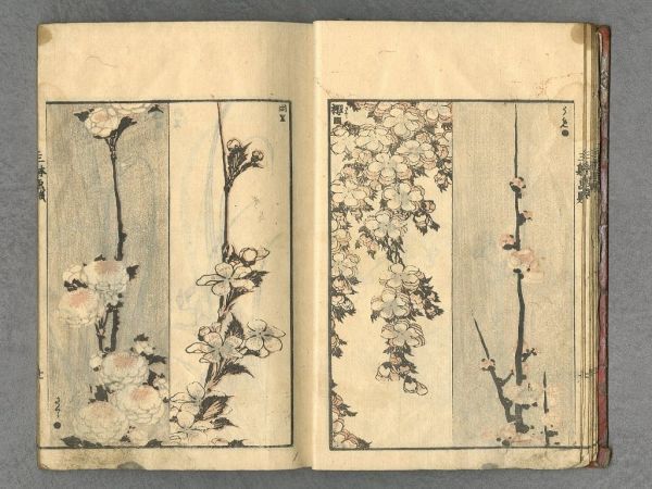 三体画譜 葛飾北斎画 稀少絵入和本 絵本 江戸時代 木版画 古文書 三体画譜 葛飾北斎画 稀少絵入和本 絵本 江戸時代 木版画 古文書