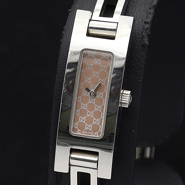 時計グッチ 3900L クォーツ腕時計 ピンク GGロゴレディース