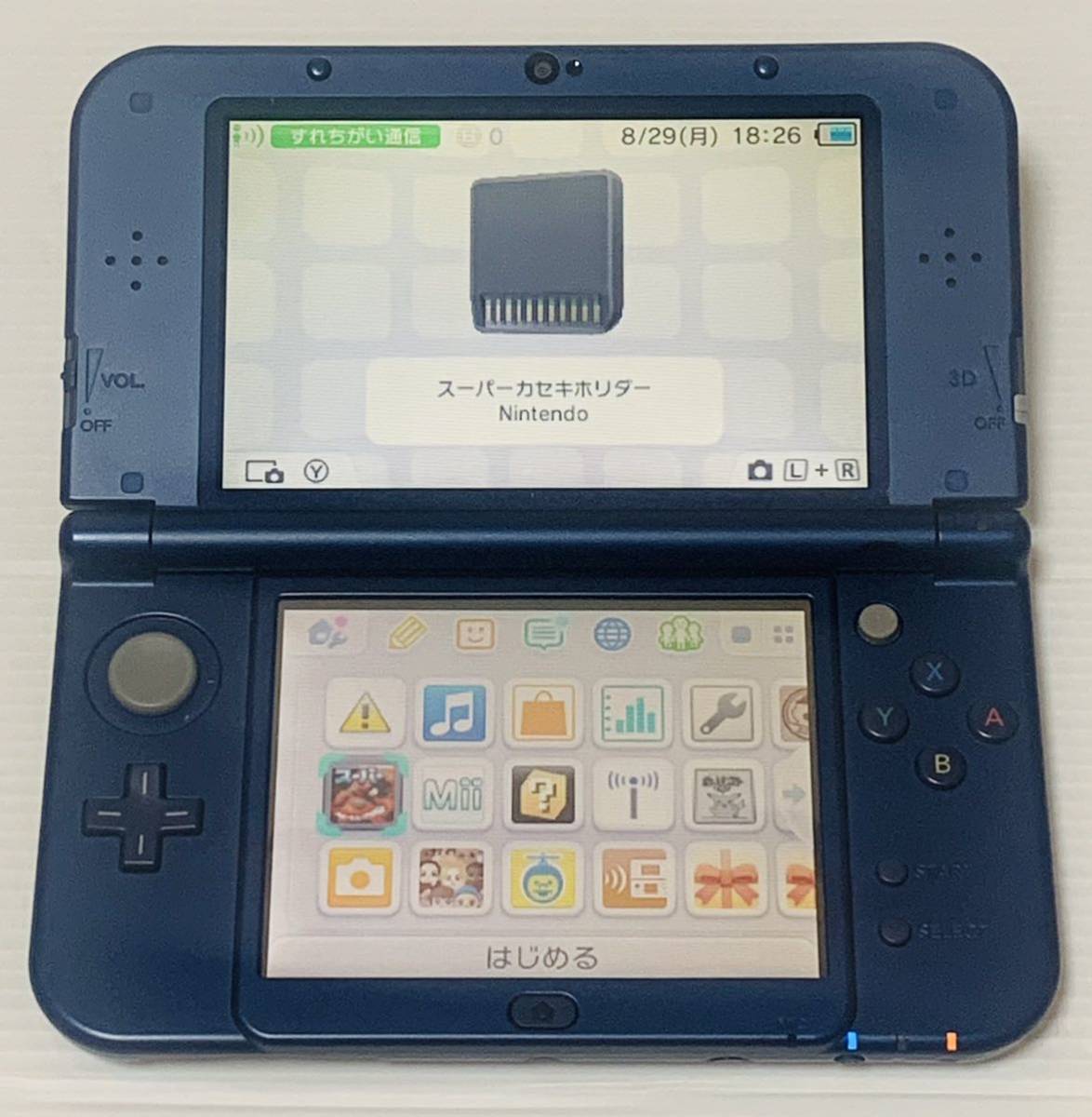 Newニンテンドー3DS LL メタリックブルー液晶美品-