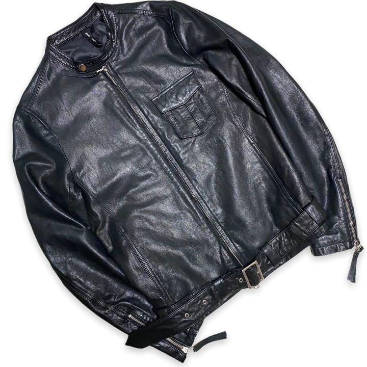 美品】glamb グラム ライダースジャケット シングル ブラック3 L www
