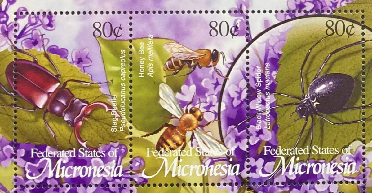  micro nesia2002 year issue insect stamp unused NH