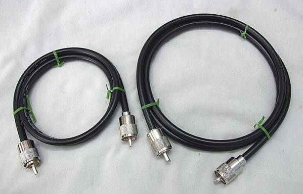M型コネクタ付　　同軸ケーブル　 5D-FB　 0.65m + 1.1m ジャンパケーブル　2本_画像1