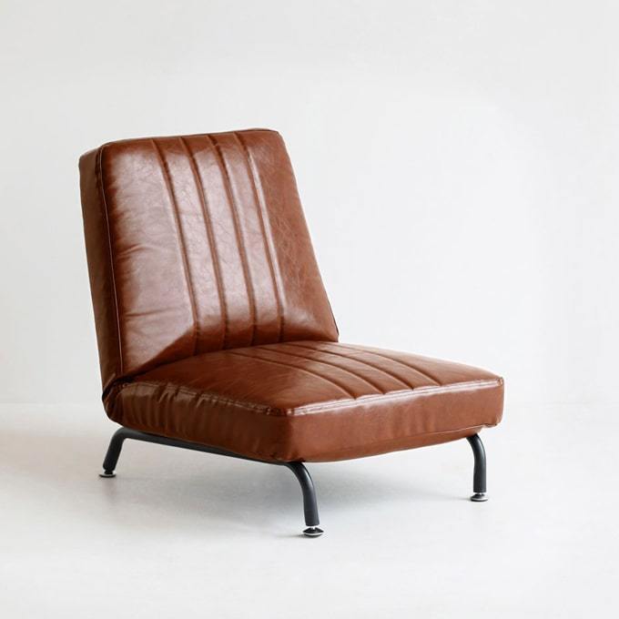  single sofa Brown imitation leather reclining chair ib0098