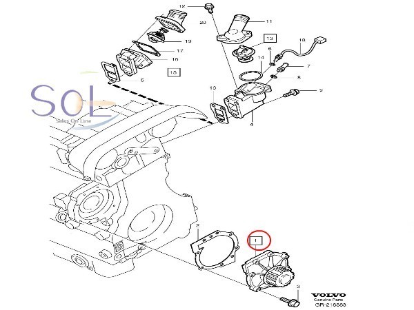 VOLVO ボルボ C30 C70I C70II S40I S40II S60 S70 S80I S80II ウォーターポンプ 30751700 30751700 271985 271986 272457 272474 272476_画像2