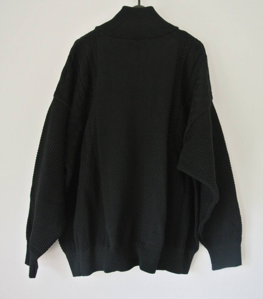 新品未使用　YASHIKI 【22SS】Natsumi Knit Blouson(BLACK) 　ニット　ヤシキ　YSK-22SS-KN01_画像3