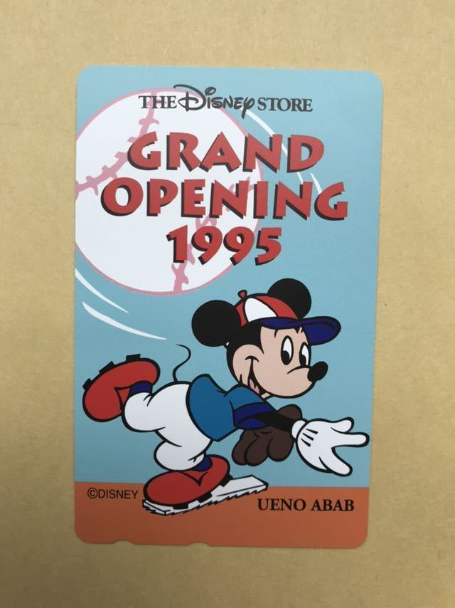 ディズニーストア☆テレカ☆GRAND OPENING 1995☆ミッキー ☆UENO ABAB_画像1