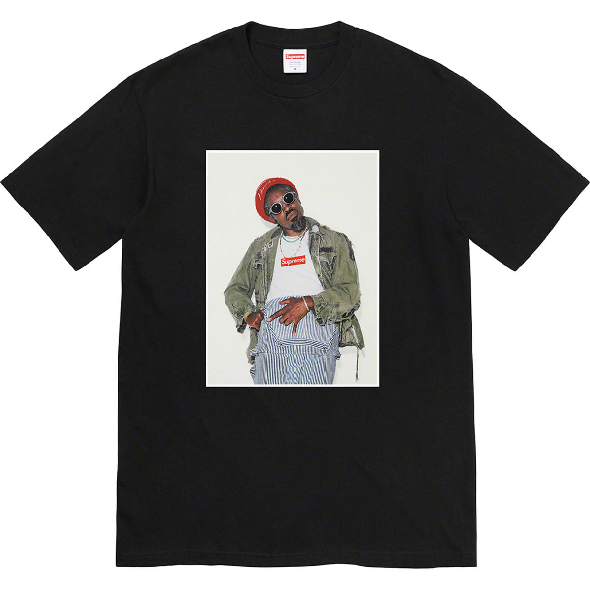 新品未着用】Supreme Andre 3000 Tee Black M 22FW 正規品付属品 新品未着用】Supreme Andre 3000 Tee Black M 22FW 正規品付属品