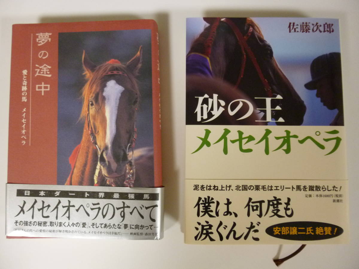 メイセイオペラの本2冊　「砂の王　メイセイオペラ」「夢の途中　愛と奇跡の馬　メイセイオペラ」　単行本_画像1