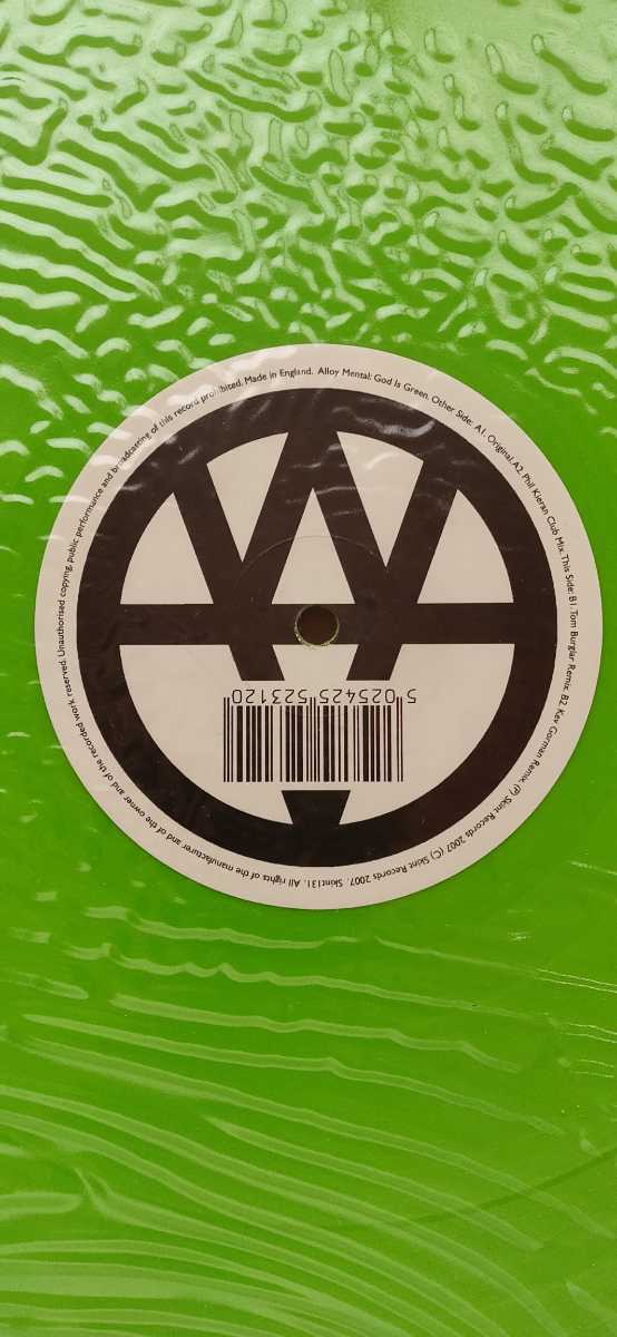 UK Electro/TECHNO Alloy Mental God is Green カラーヴァイナル使用 レコード_画像3