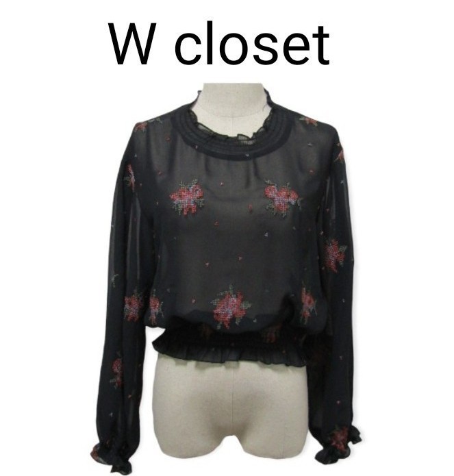 W closet 　シースルー　 トップス　長袖