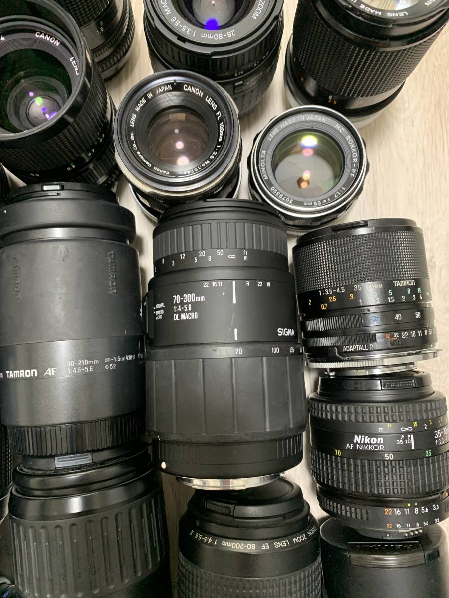 1円スタート!! ジャンク Nikon Canon PENTAX MINOLTA TAMRON 等 36本セット 動作未確認 【Y20】_画像5