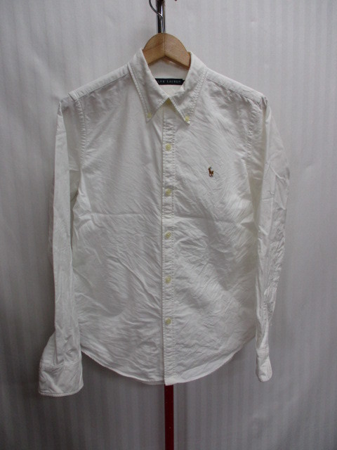 ラルフローレン　白シャツ　長袖ボタンダウンシャツ　SIZE１３ XL LL　白BDシャツ　オックスフォードシャツ　長袖シャツ メンズシャツ08081_画像1
