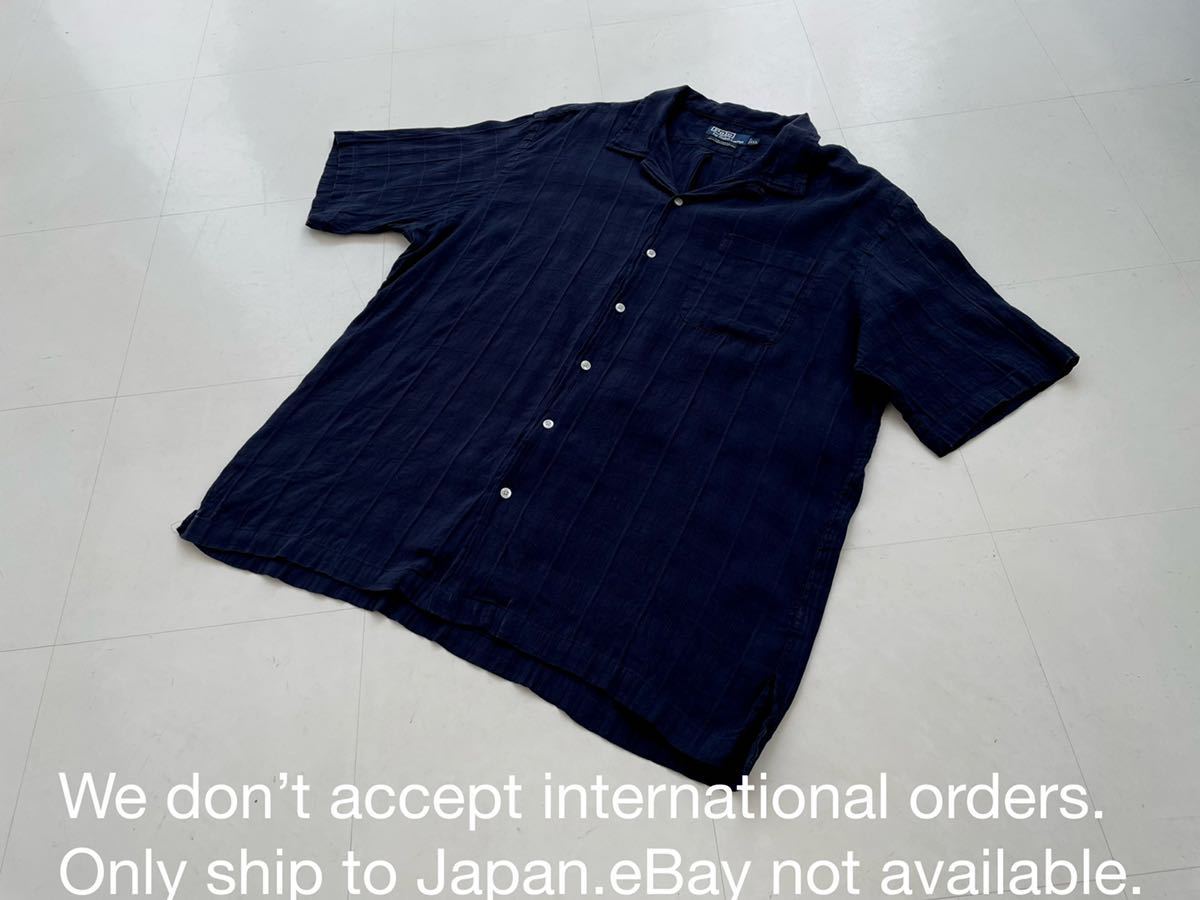 一番の  CALDWELL XL 開襟シャツ ブラック 黒 ラルフローレン 【美品】90s シャツ