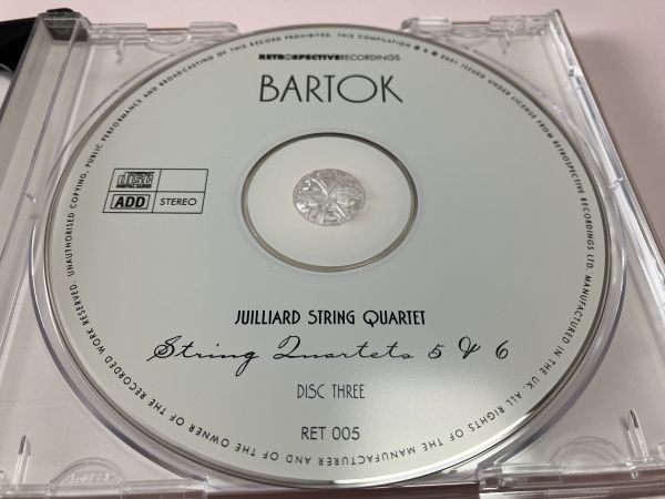 SONY MUSIC UK盤 3CD / バルトーク : 弦楽四重奏曲 全集 / ジュリアード弦楽四重奏団 / 1963年 ステレオ録音 / Juilliard String Quartet_画像7