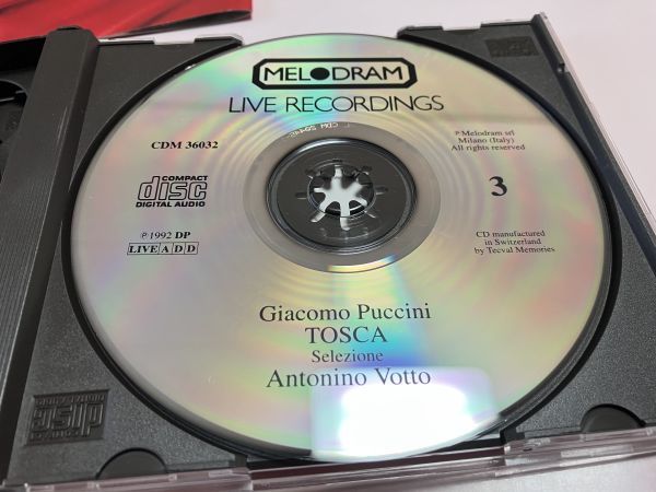 廃盤 MELODRAM 3CD マリア・カラス エディション プッチーニ トスカ / 1950年 & 1951年 / フィリッペスキ ヴェーデ ポッジ シルヴェッリ_画像7