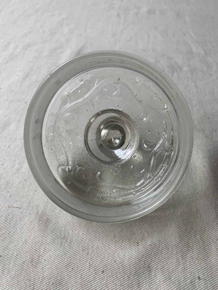 気泡入ゆらゆらガラスの保存瓶ビンびん 花器花瓶吹き硝子フラワーベース古道具アンティークビンテージ昭和レトロインテリアディスプレイの画像7