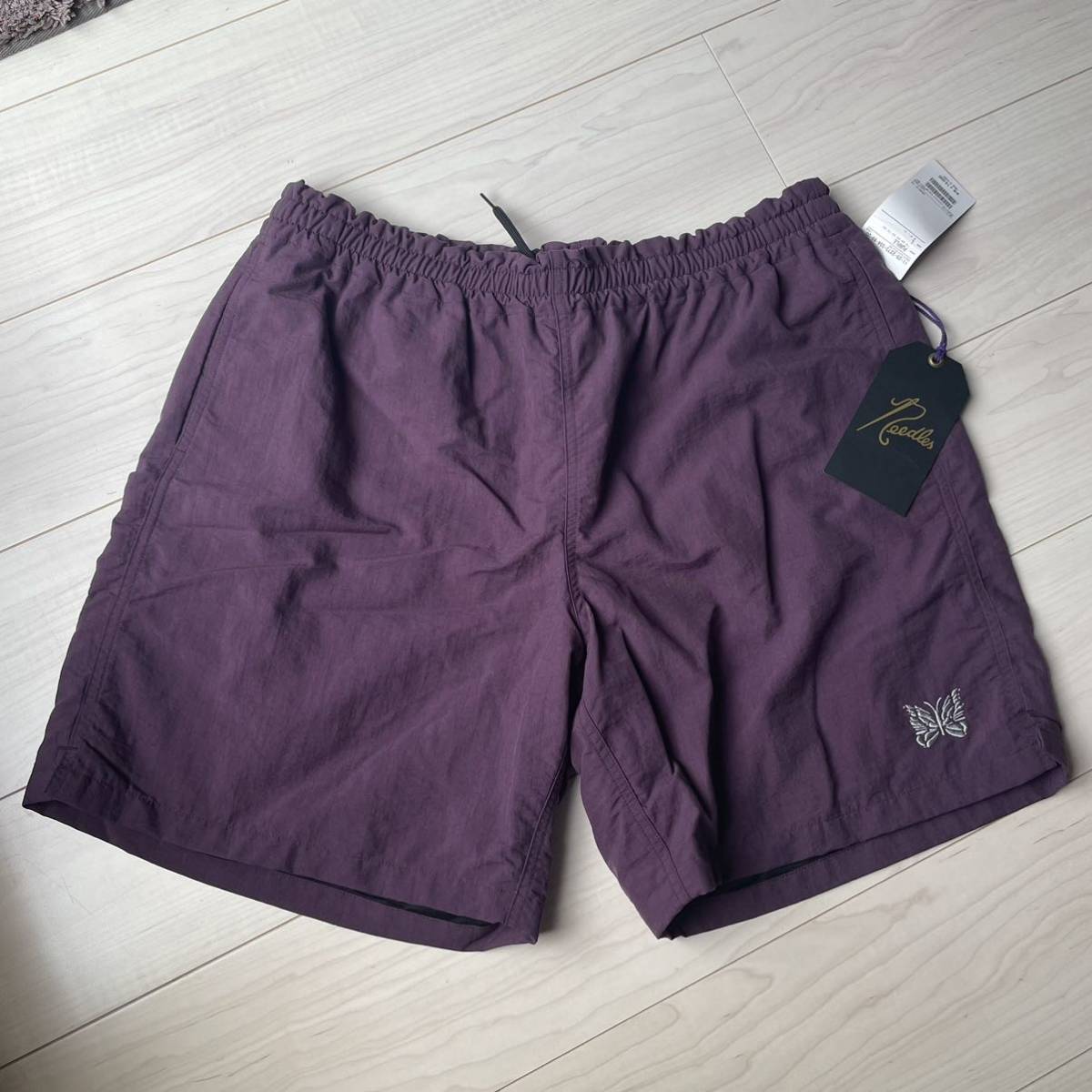 SALE/89%OFF】 BEAMS × NEEDLES SWIM SHORTS ネイビー Lサイズ