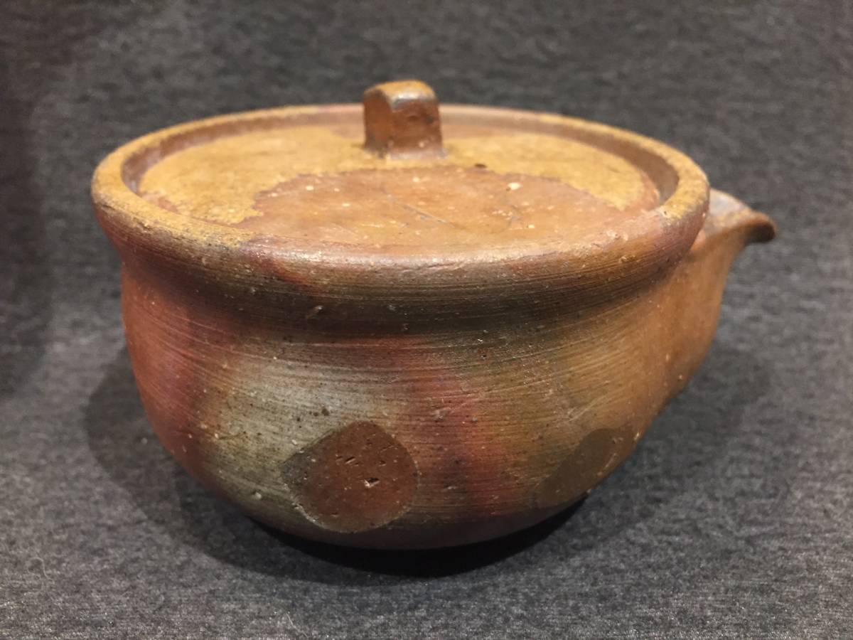 ブランド品専門の 備前焼き茶器宝瓶 細工物 銘有り