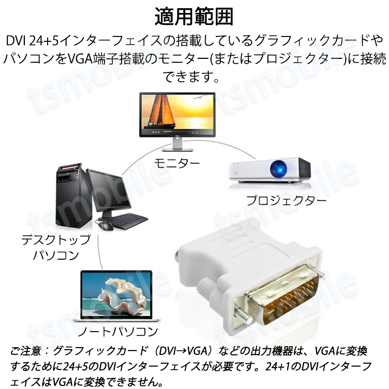 dvi vga conversion white color connector AV connector DVI-I male toVGA female 1080P 24+5 interface conversion adaptor monitor single person direction image transfer 